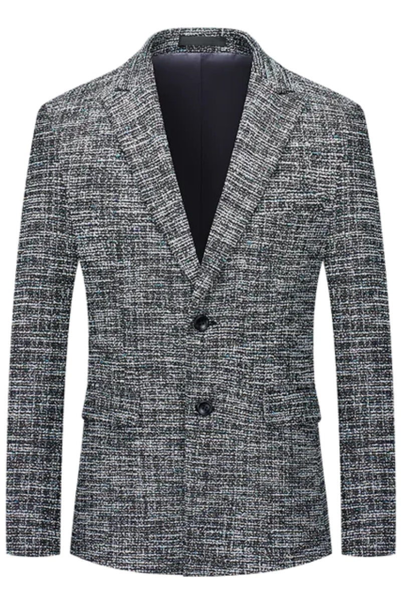 Luxury Notched Lapel Men Slim Fit Jackets