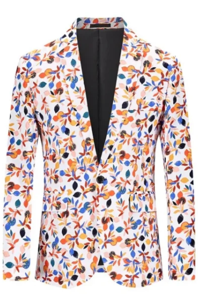 Newest Casual Suit Flower Men's Blazer