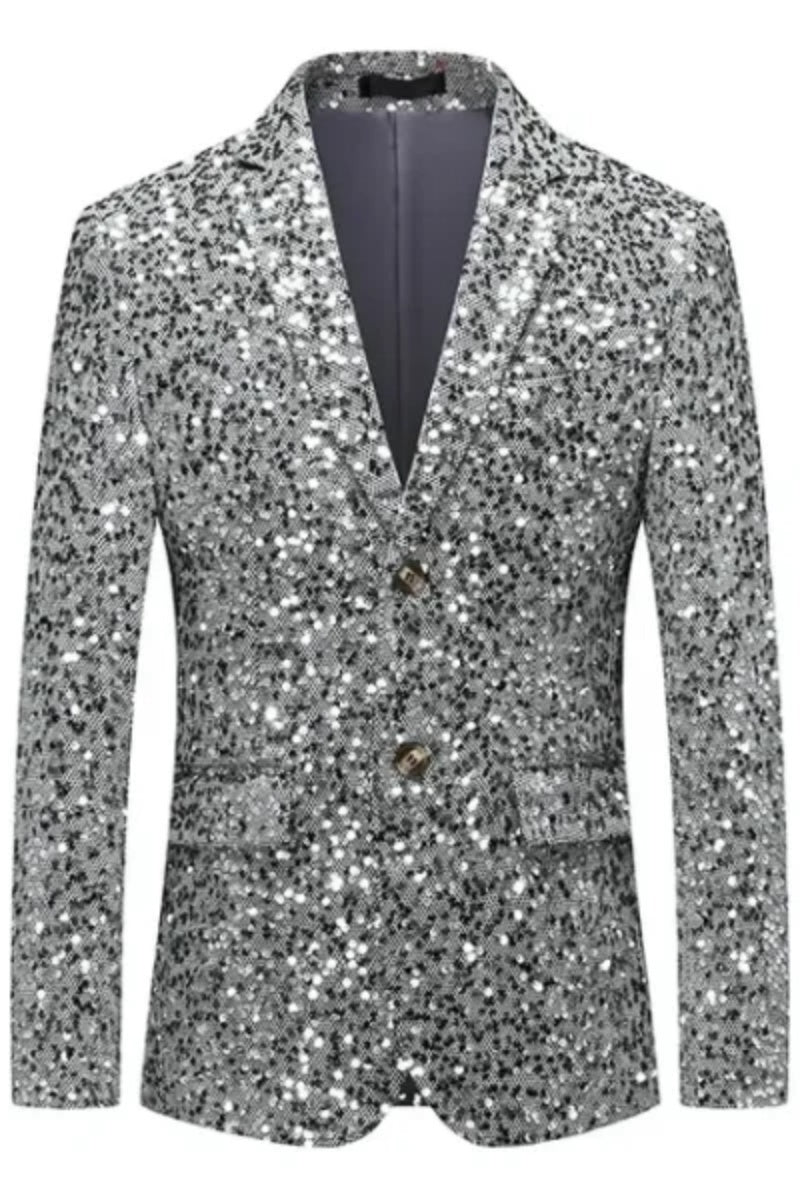 Sparkly Sequins Slim Fit Men's Blazer