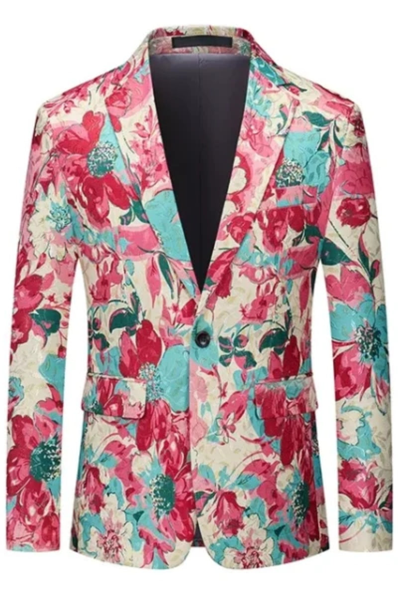 Hot Colorful One Button Slim Fit Men's Jackets