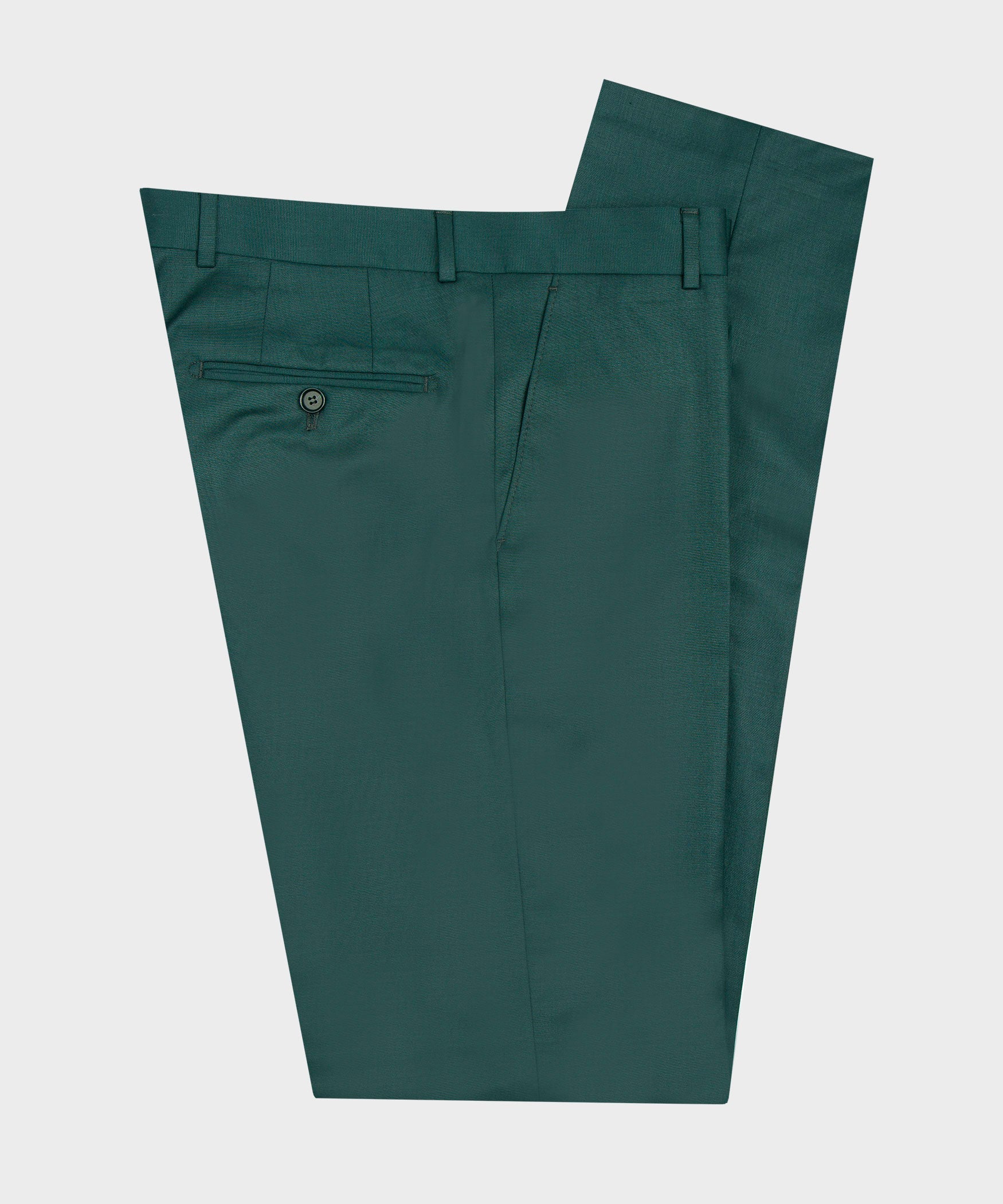 Dark Green Slim Fit Formal Suits For Men With Waistcoat