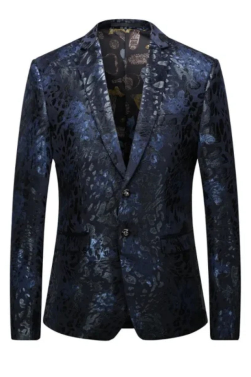 Fashion Two Buttons Jacquard Blazers For Men