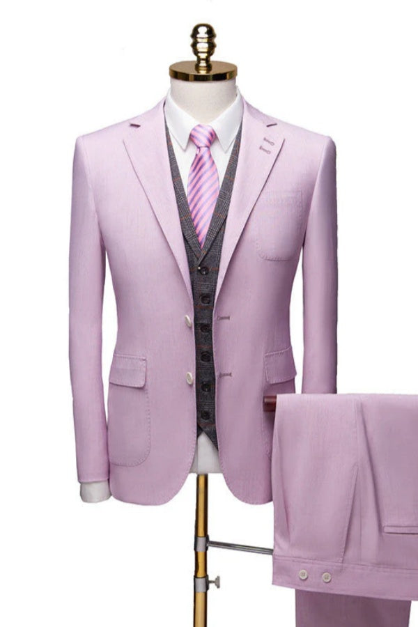 Gentle Purple 3 Pieces Notched Lapel Prom Suits