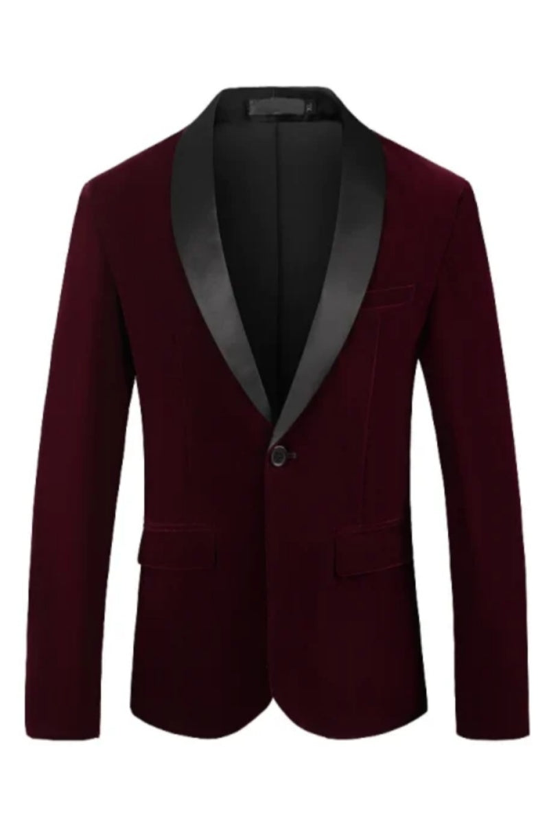 Velvet Business Casual Slim Fit Blazers For Men
