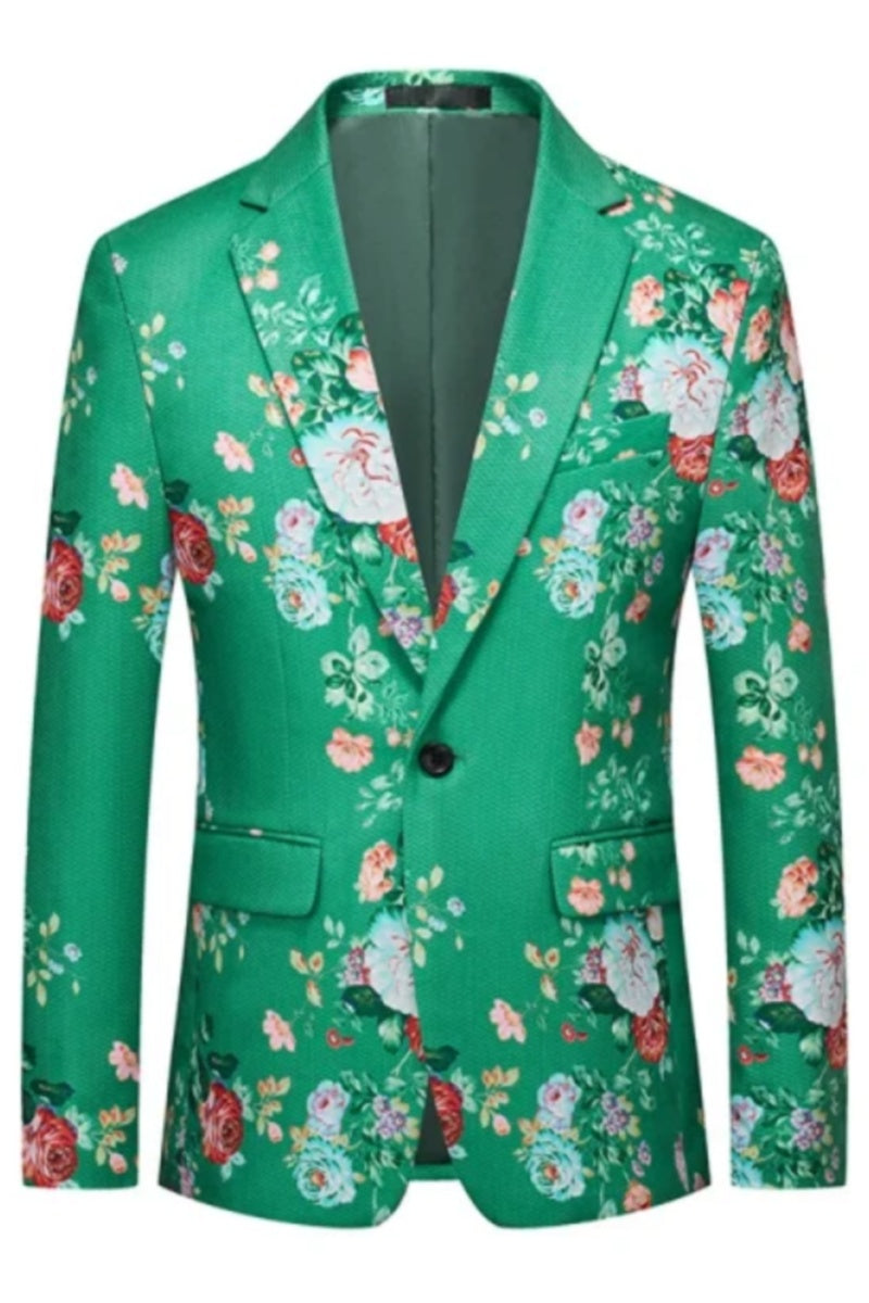 New Arrival Floral Print Chic Blazer For Men