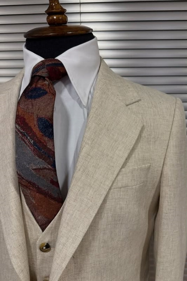 New Arrival Off-White Slim Fit Business Suits For Men