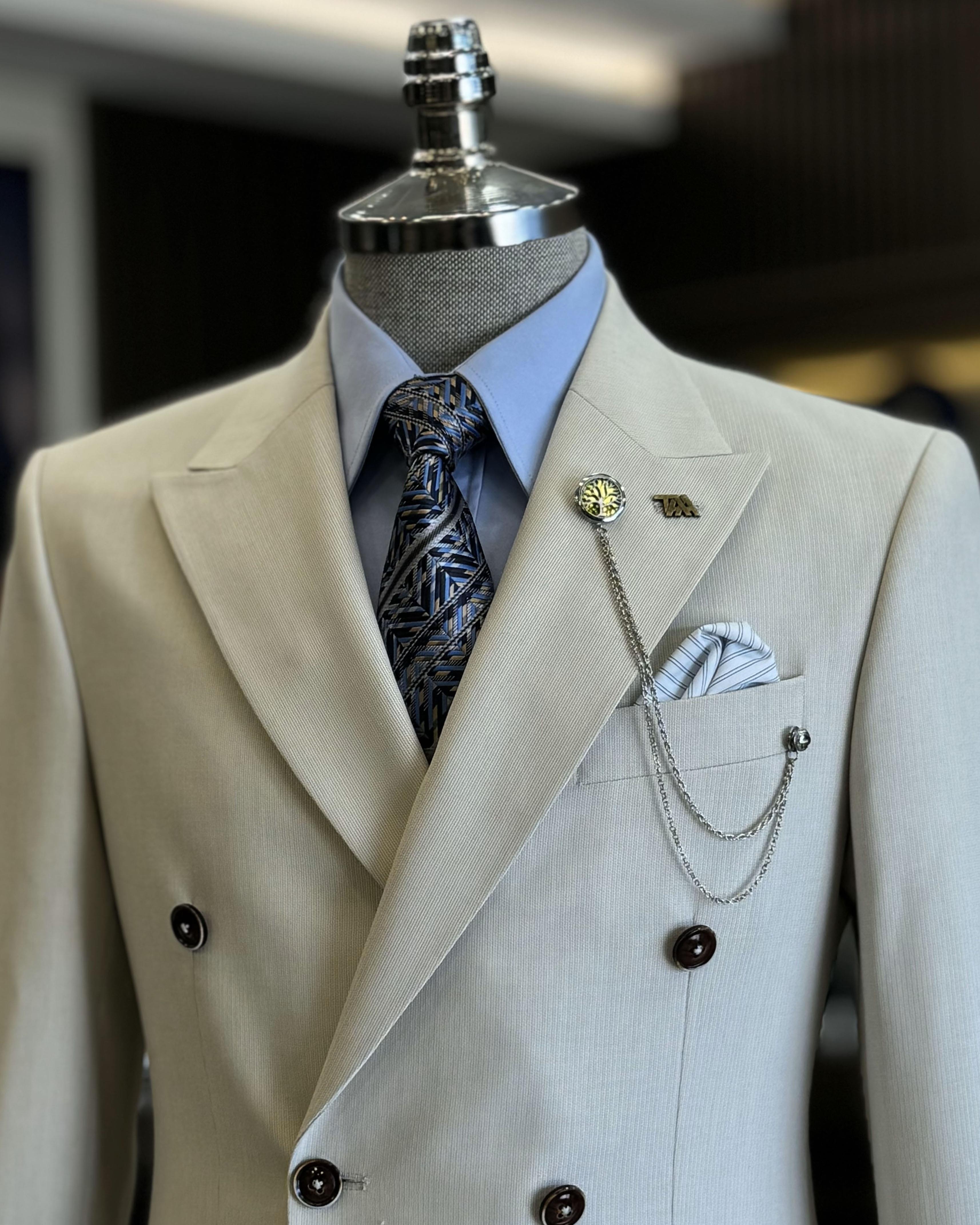 New Arrival Off-White Double Breasted Men’s Formal Suits