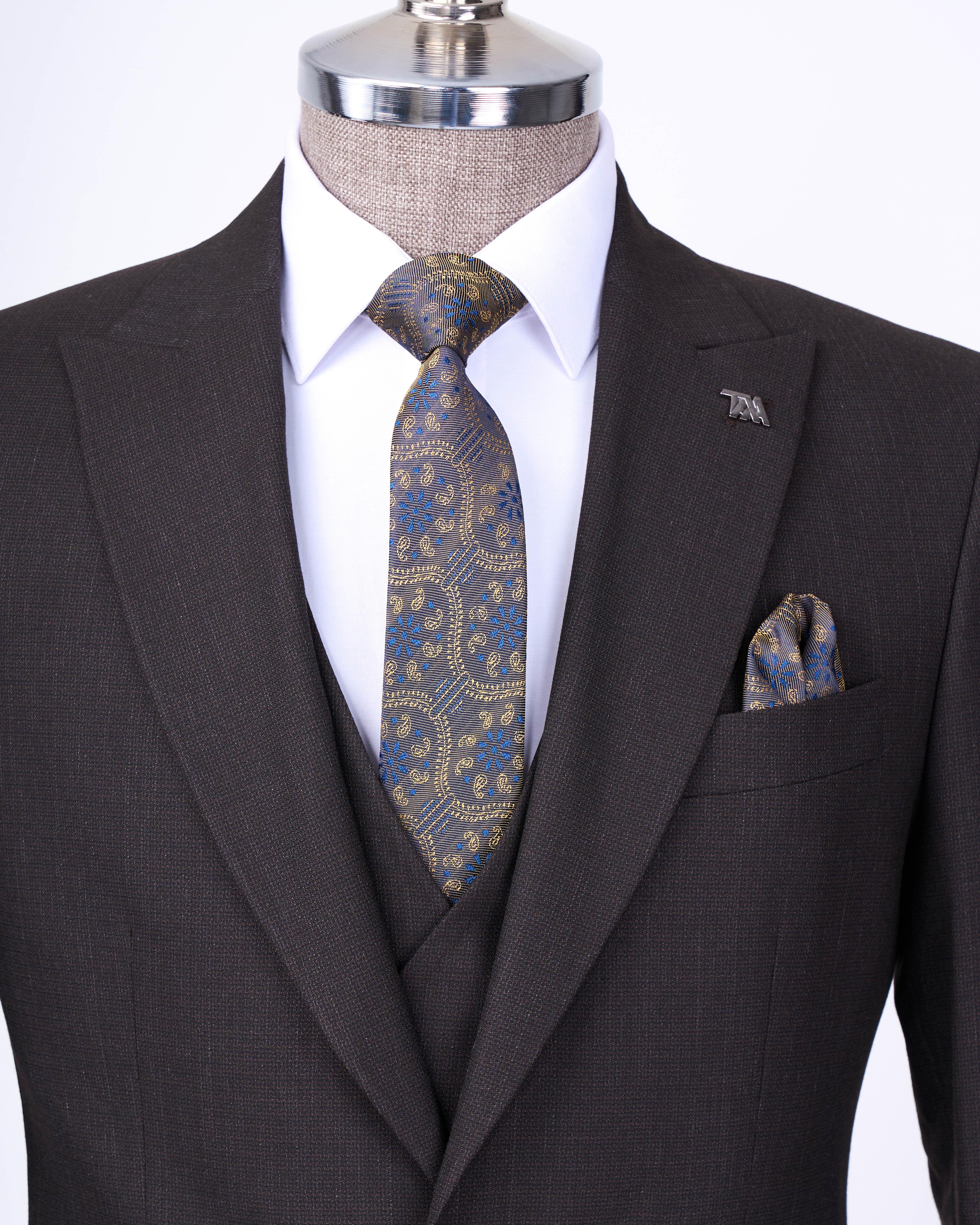 Glamorous Black Newest Close Fitting Formal Suits With Waistcoat
