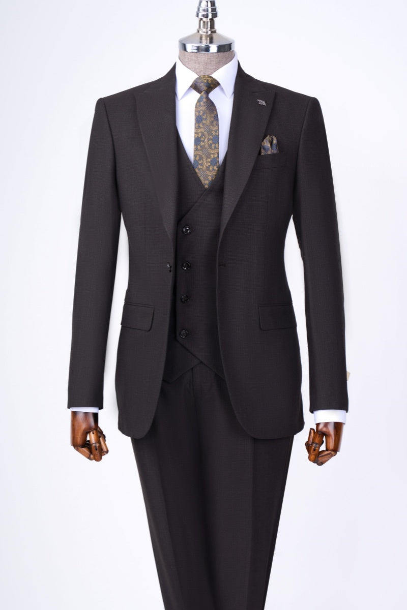 Glamorous Black Newest Close Fitting Formal Suits With Waistcoat