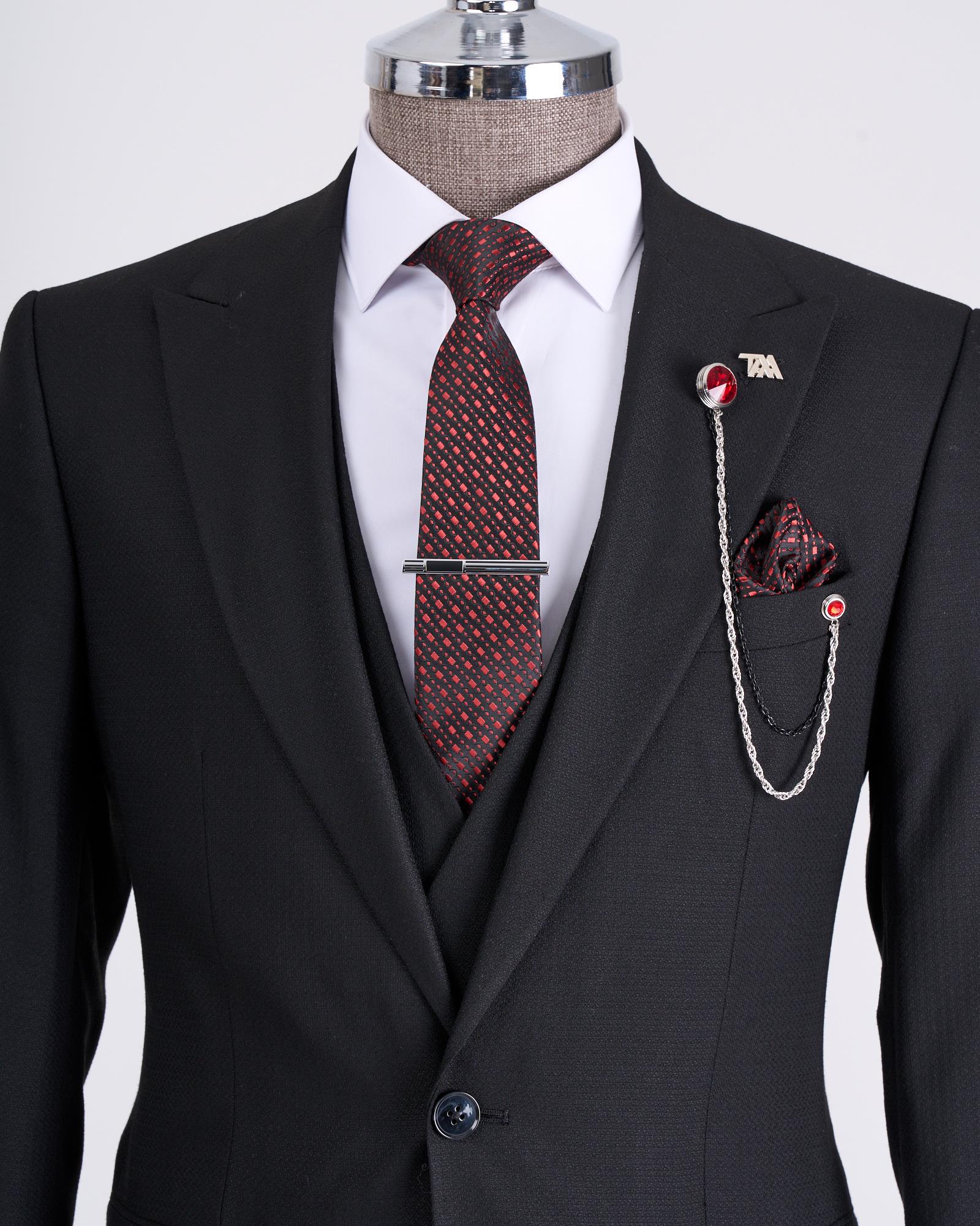 Modern Black New Arrival 3 Pieces Business Suits For Men