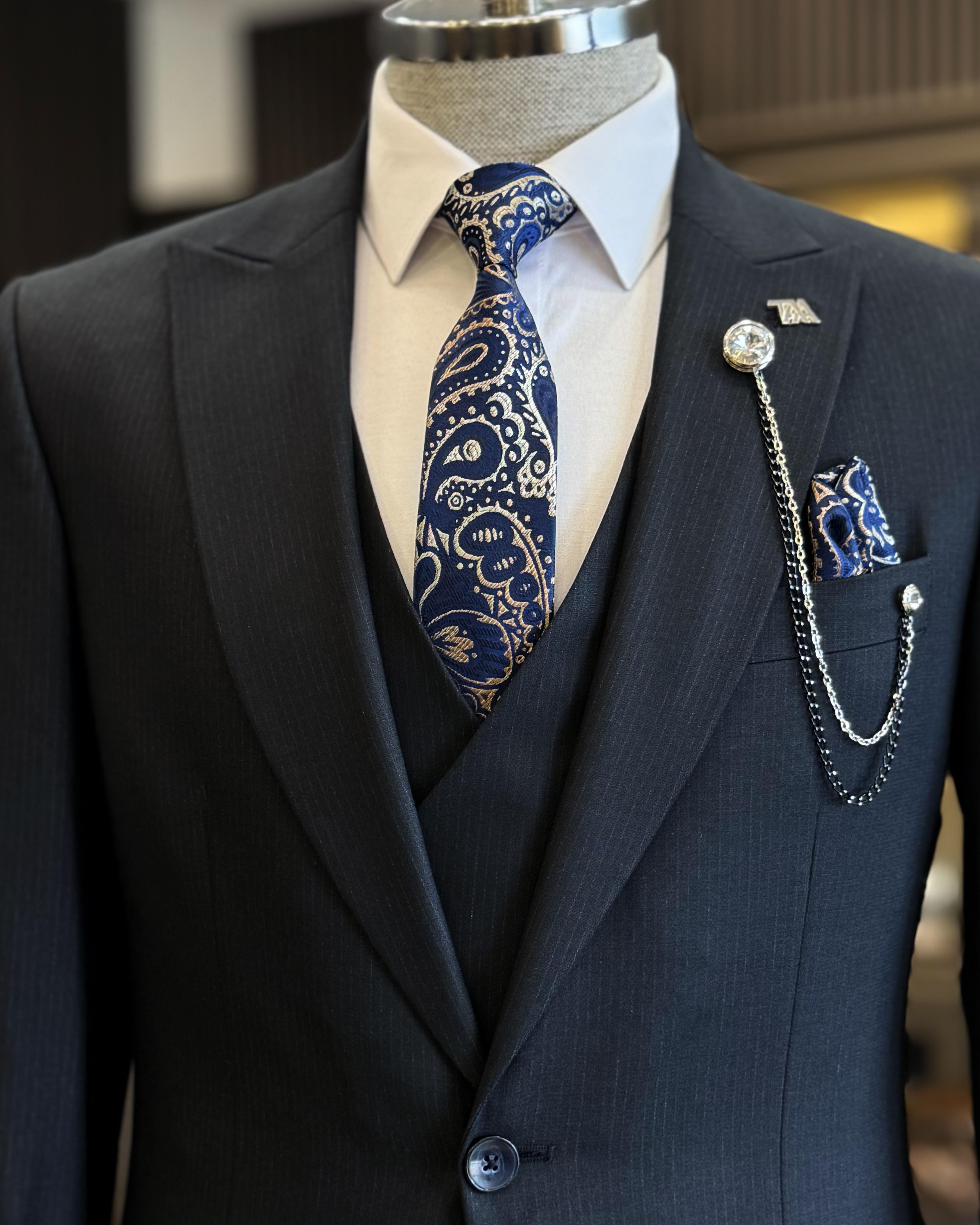 Dark Gray Newest Fashion 3 Pieces Business Suits