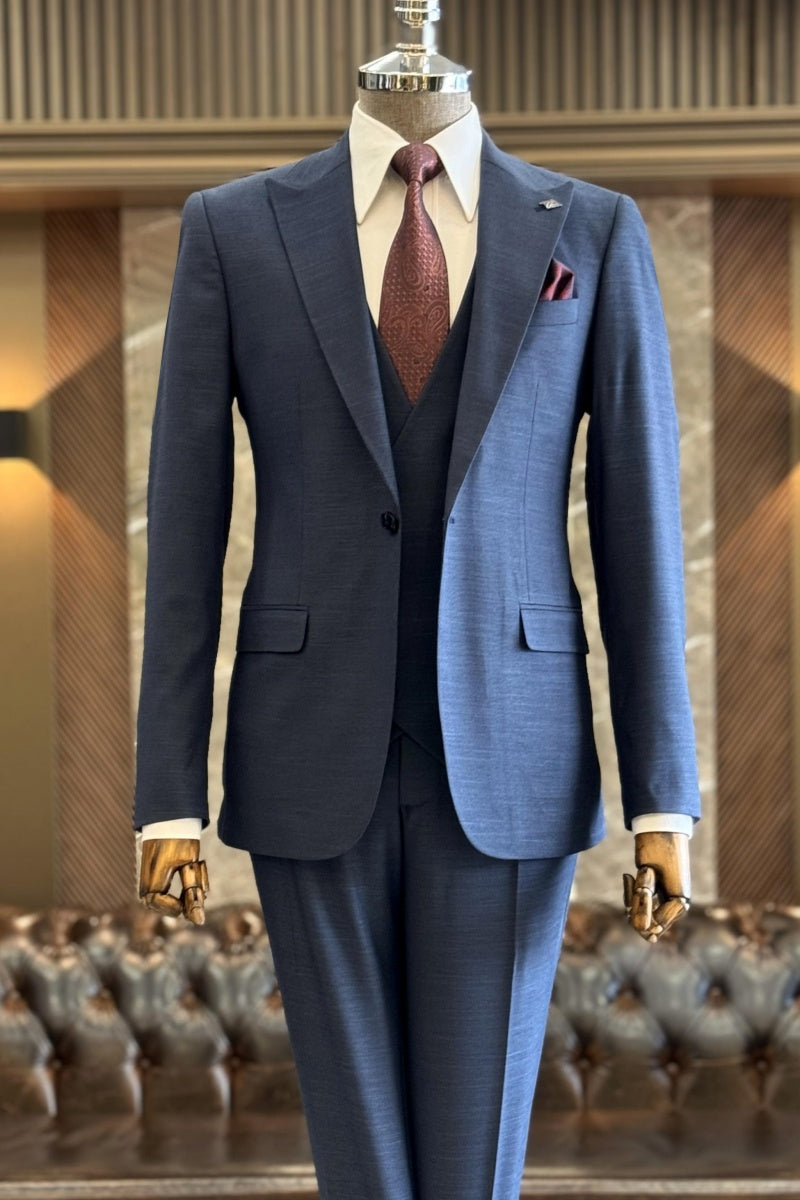 Chic Blue Newest Modern Slim Fit Men's Formal Suits