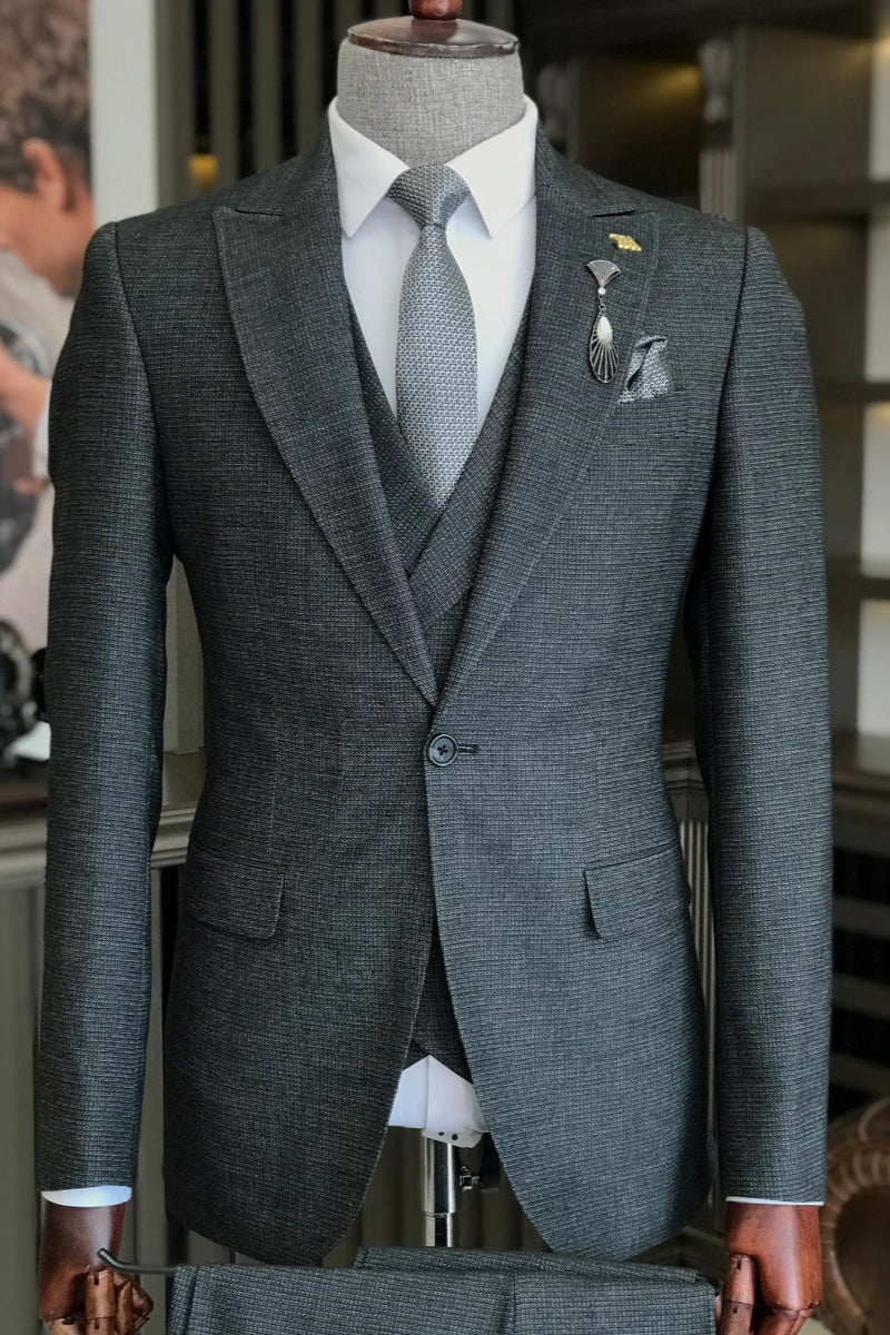 Newest Formal Mid-Gray 3 Pieces Business Suits