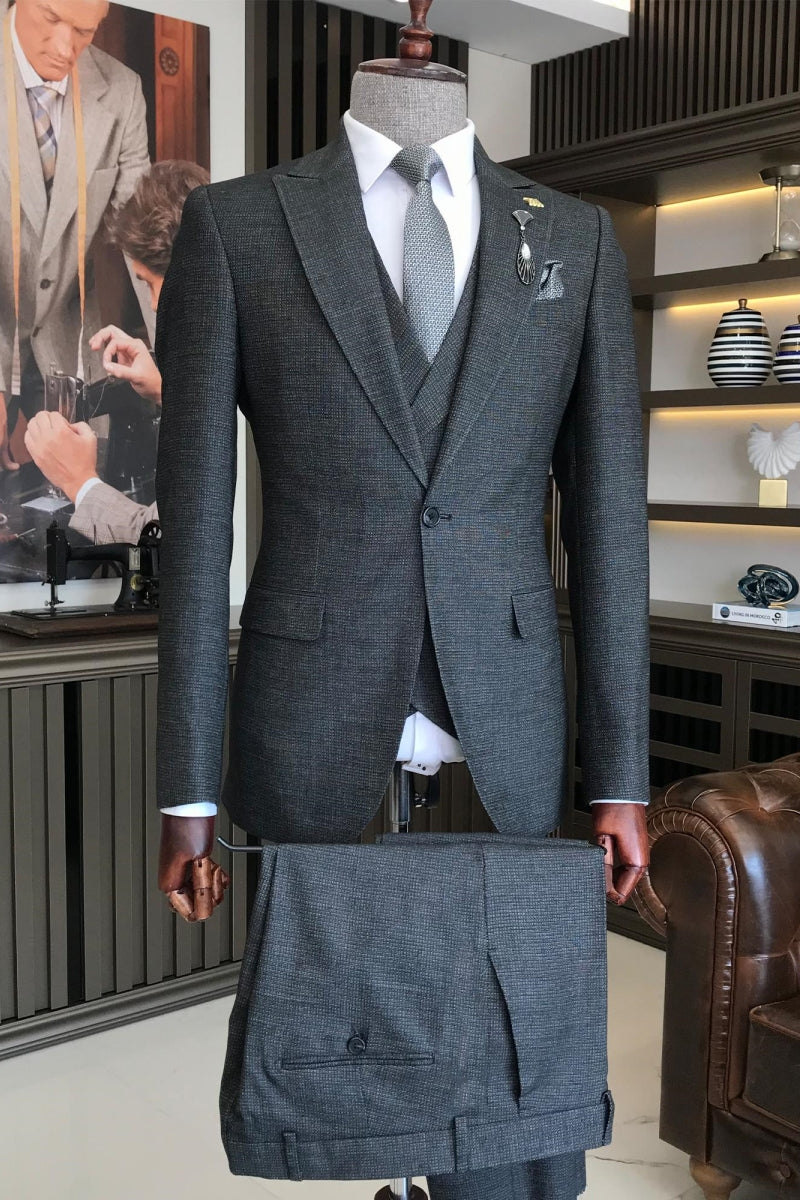 Newest Formal Mid-Gray 3 Pieces Business Suits