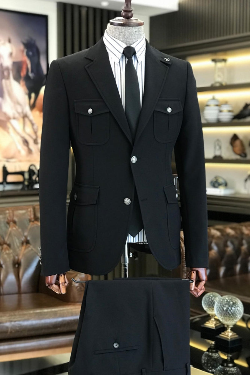 Classic Black Bespoke Formal Business Suits