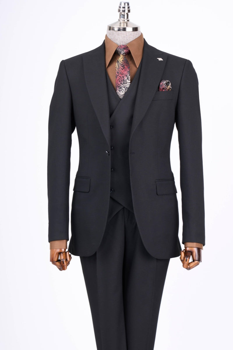 Formal Black 3 Pieces Classic Business Suits For Men